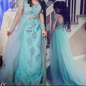 Beautiful baby blue detailed dress